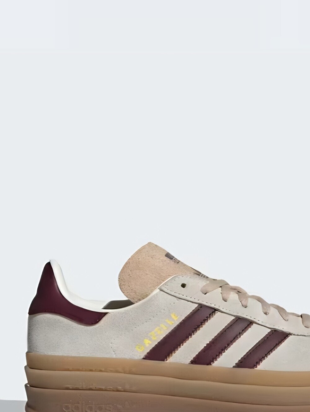 adidas Gazelle Platform Sneakers - Cream & Burgundy